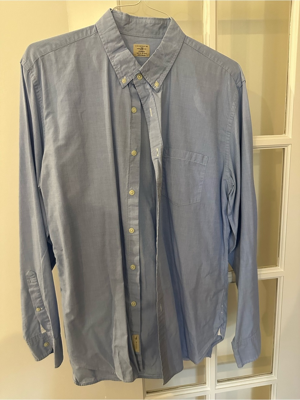 J. Crew Light Blue Men's Button-Down Oxford Shirt